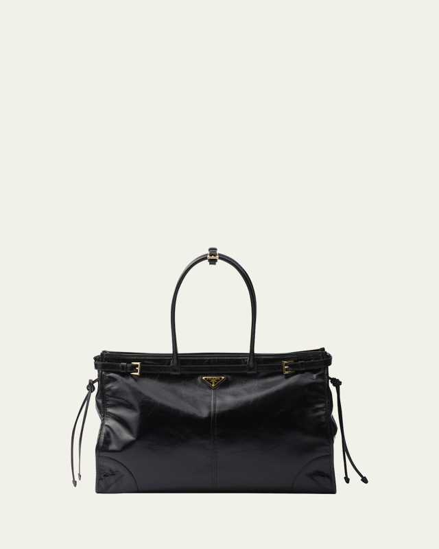 Buckle Leather Shoulder Bag